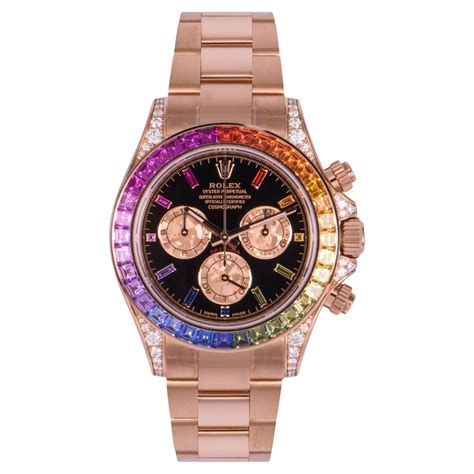 rolex daytona rainbow rose gold for sale|Rolex 116595 rainbow price.